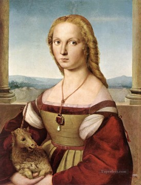 Raphael Painting - Lady with a Unicorn Renaissance master Raphael